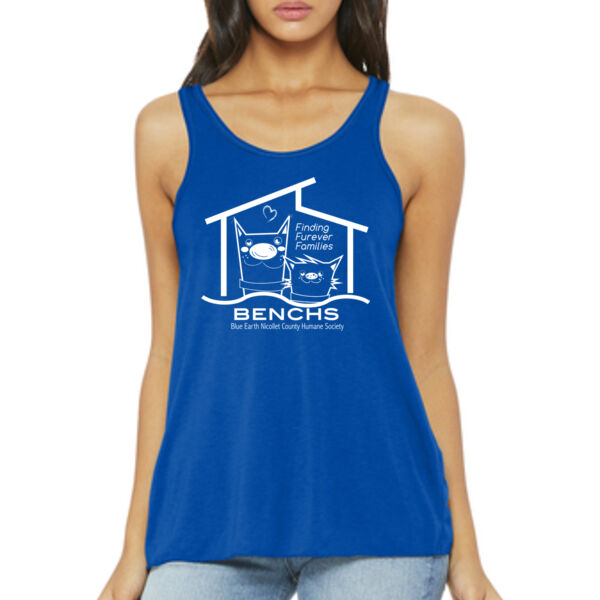 BELLA+CANVAS ® Women’s Flowy Racerback Tank - Printed Logo Thumbnail